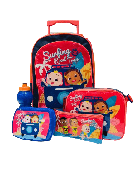 Cocomelon Trolley Bag 16 inch - 5 in 1 Value Pack FKVP - 02207 - Colorland Toys
