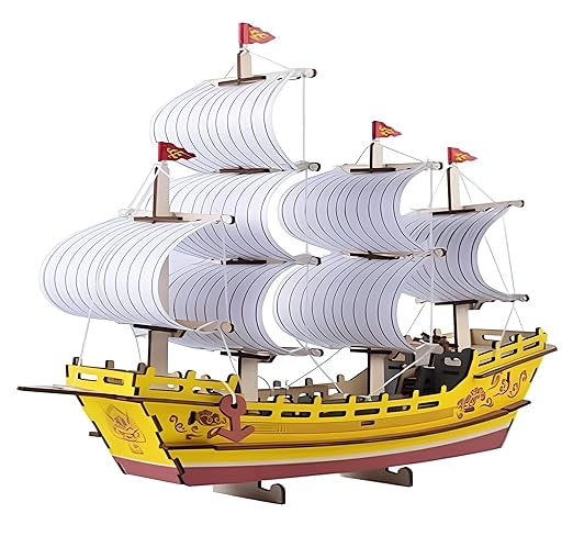 Cocoon 3D Wooden Puzzle Silk Merchant Ship HG-A045 — image 1