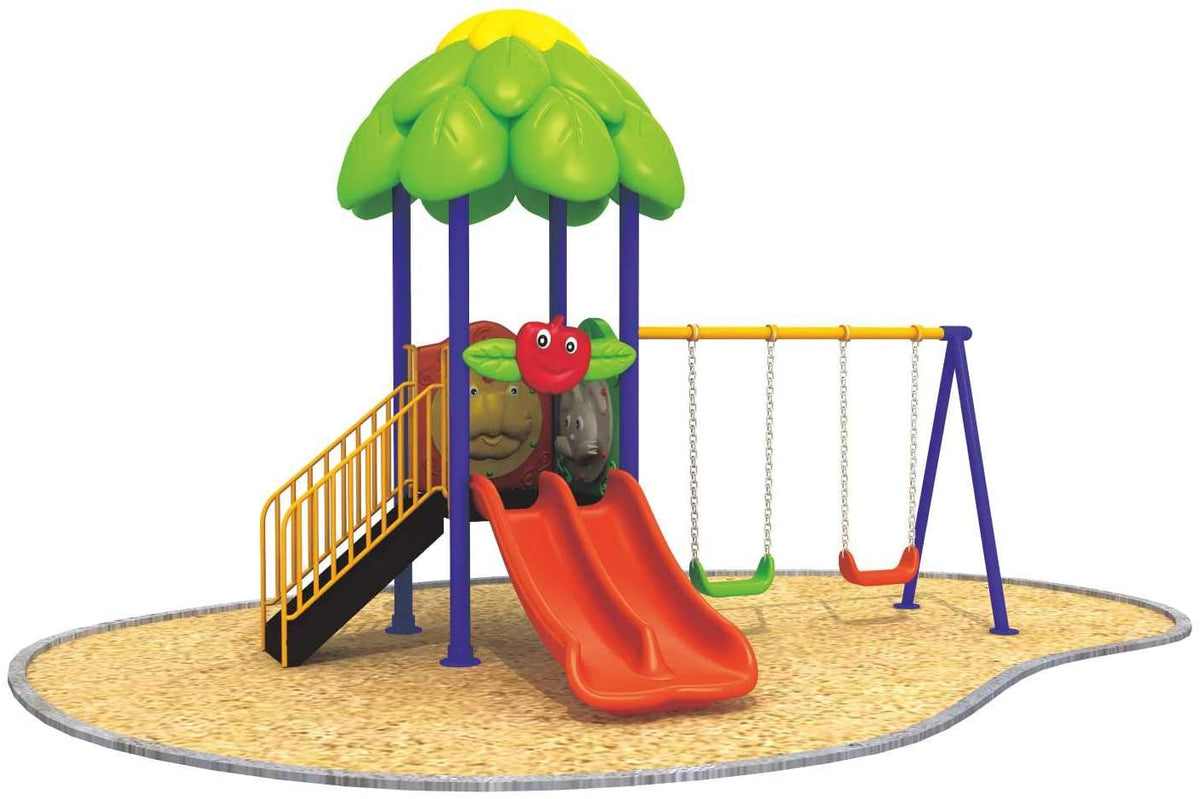 مجموعة زلاقة مزدوجة ومقعدين أرجوحة من كولورلاند تويز 4 في 1، 12002 — image 1
