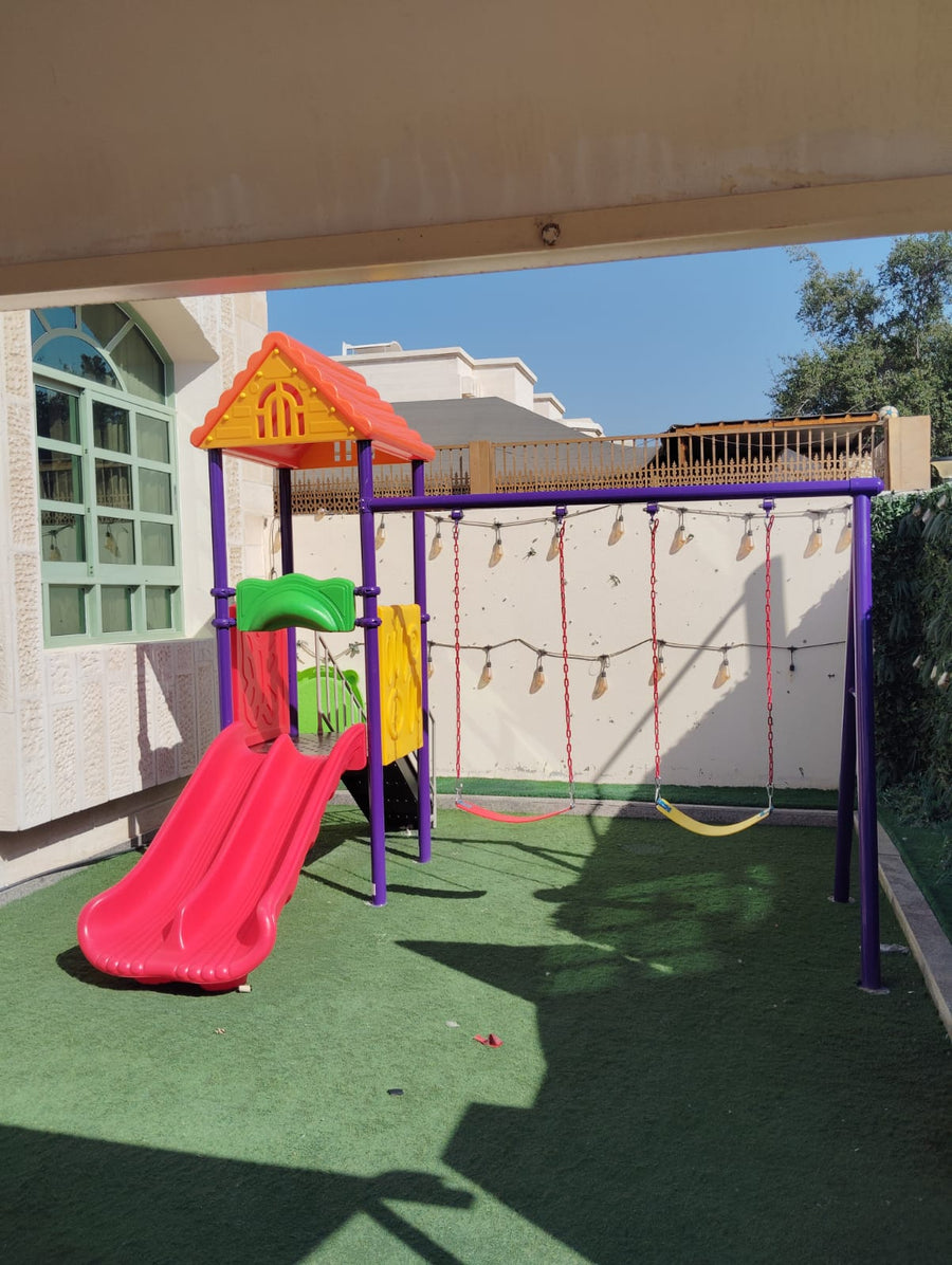مجموعة زلاقة مزدوجة ومقعدين أرجوحة من كولورلاند تويز 4 في 1، 12002 — image 3
