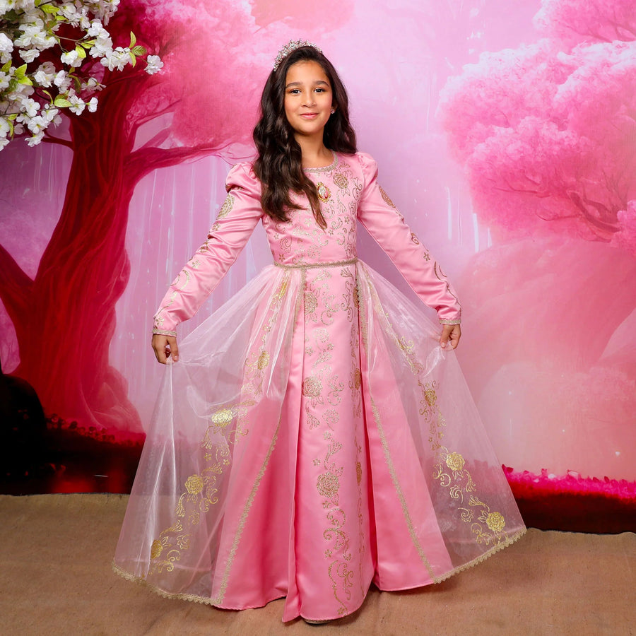 Costume Golden Princess Aurora Prestige Dress Up M 7-8 — image 1