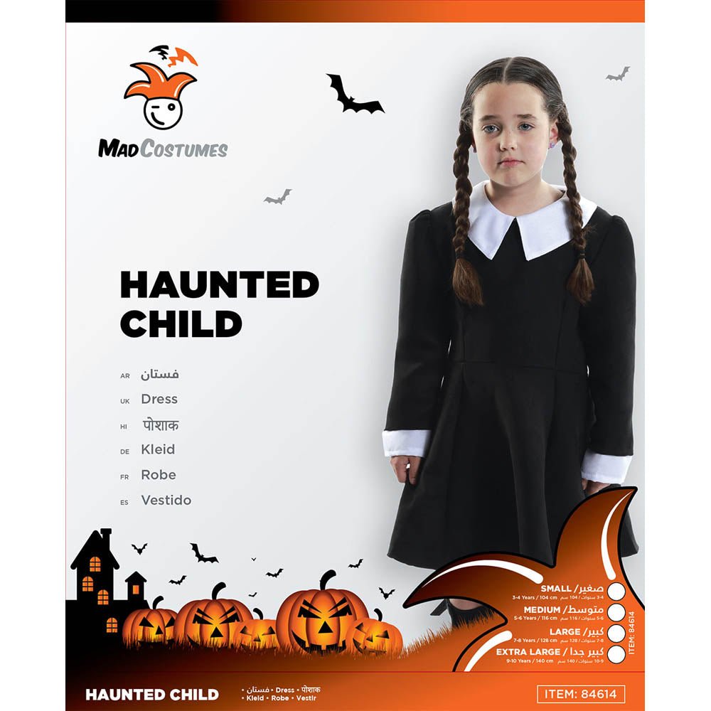 Costume Wednesday Addams Haunted Child Medium 84614-M — image 7