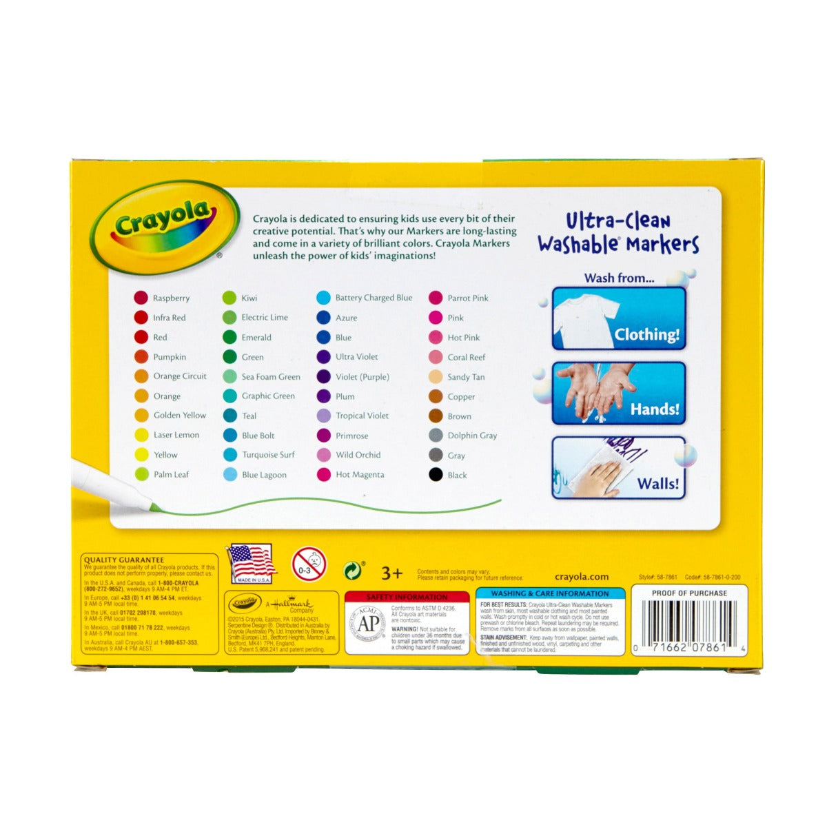 Crayola Ultra Clean Fine Line Washable Markers 58-7861