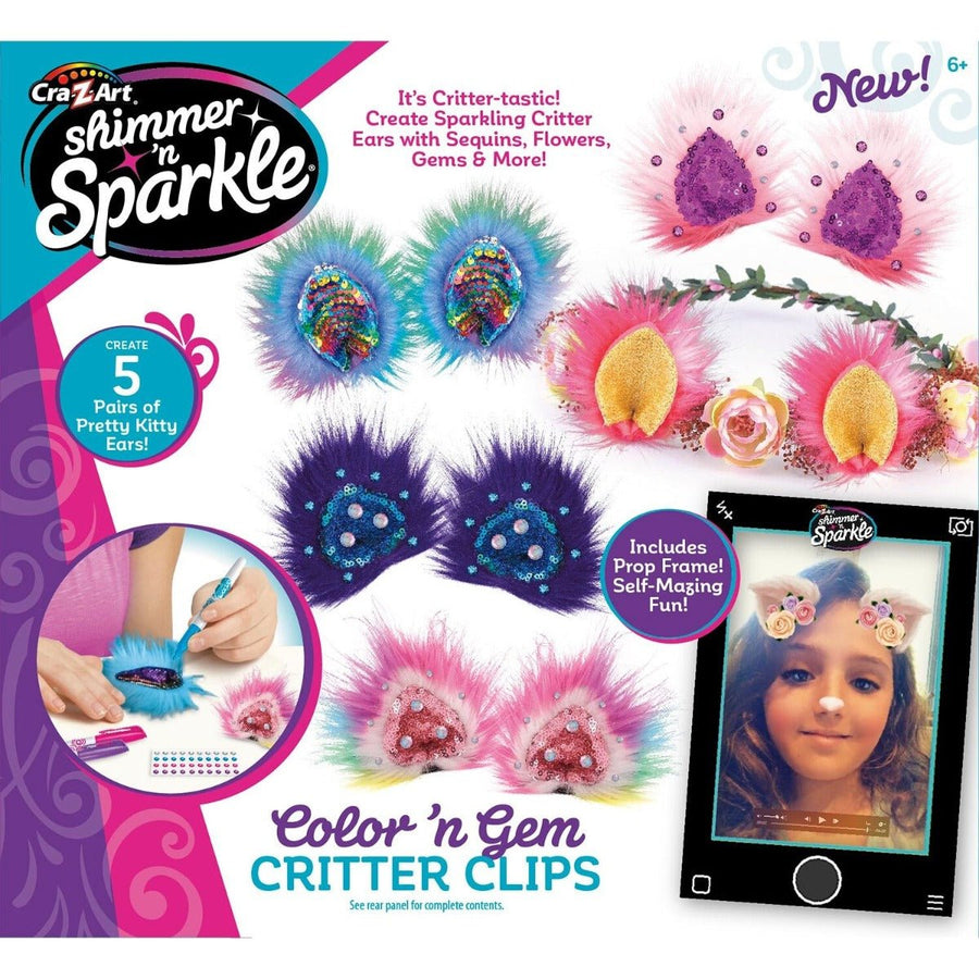 Cra Z Art Shimmer N Sparkle Color N Gem Critter Clips — image 2