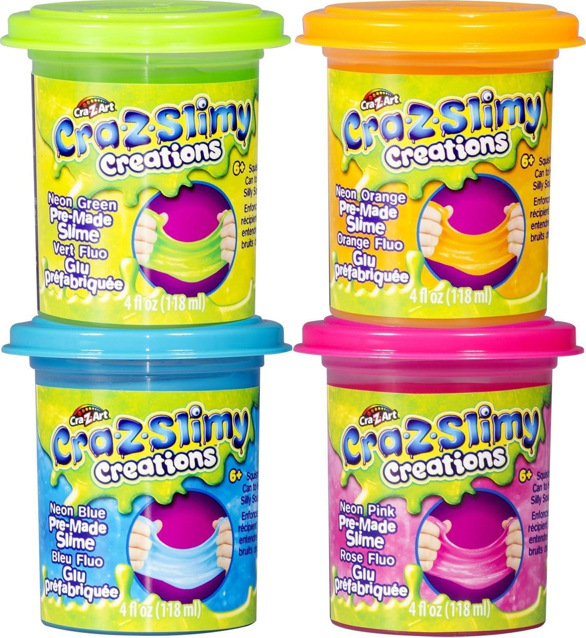 Cra - Z - Slimy Single Can Premade Slime 4oz CA - 18814 - Colorland Toys