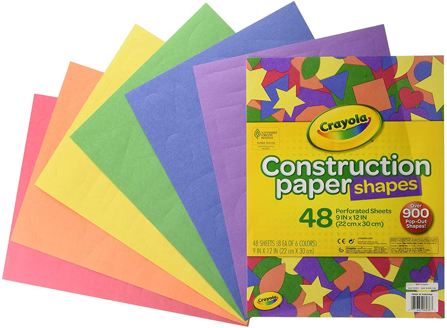 Crayola 48pg Construction Paper With Pop Out Shapes 99-0036