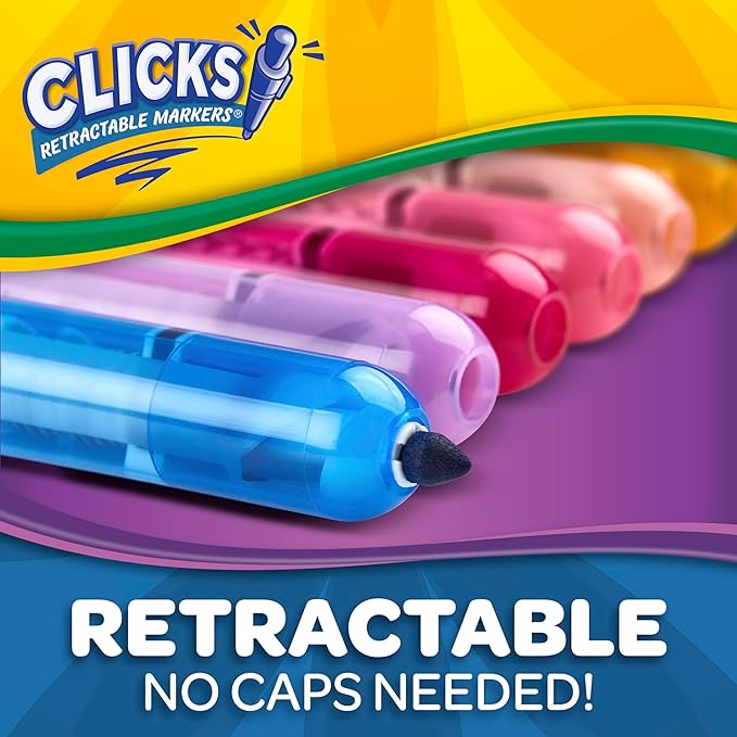 Crayola Clicks Retractable Markers - Bold Marker Point CY58 - 8373 - Colorland Toys