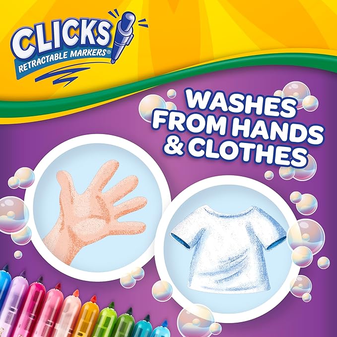 Crayola Clicks Retractable Markers - Bold Marker Point CY58 - 8373 - Colorland Toys