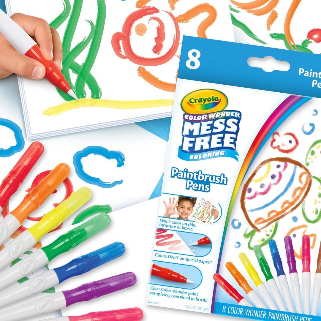Crayola Color Wonder 8ct Paintbrush Pens CY75-2858 - Colorland Toys