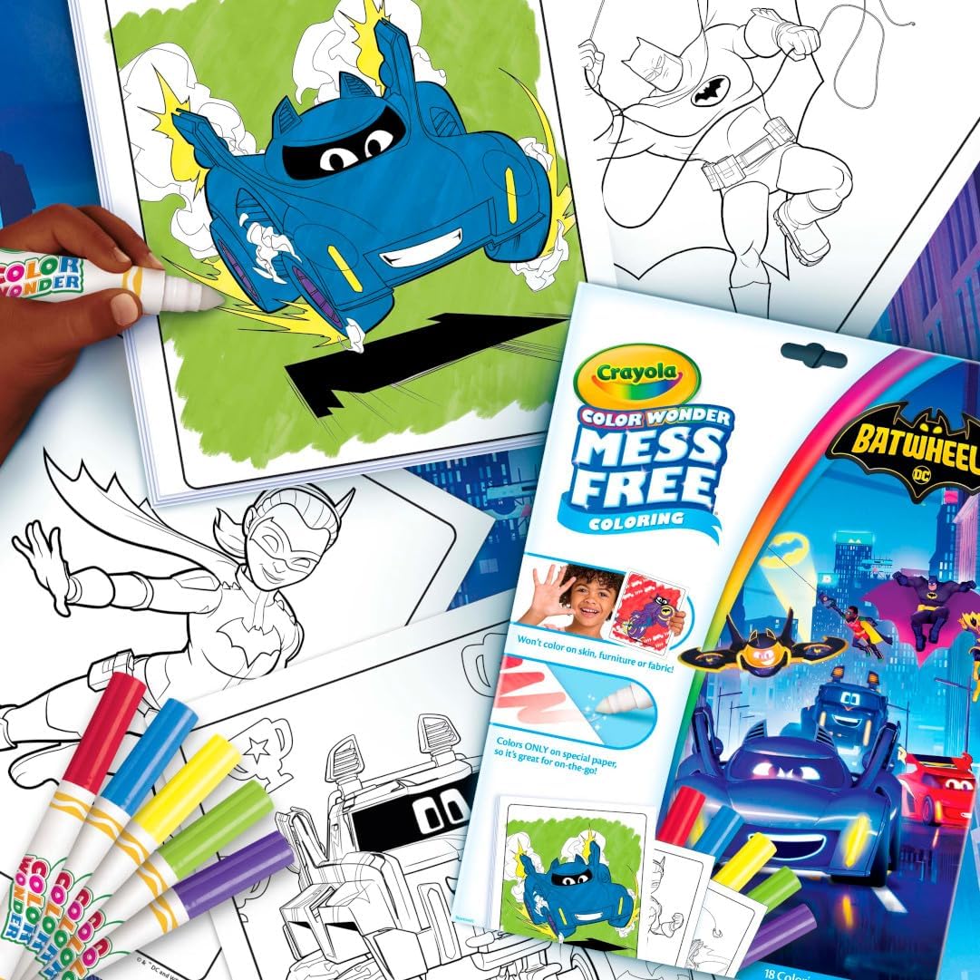 Crayola Color Wonder Coloring Pad & Markers, Batwheels CY75-2851 - Colorland Toys