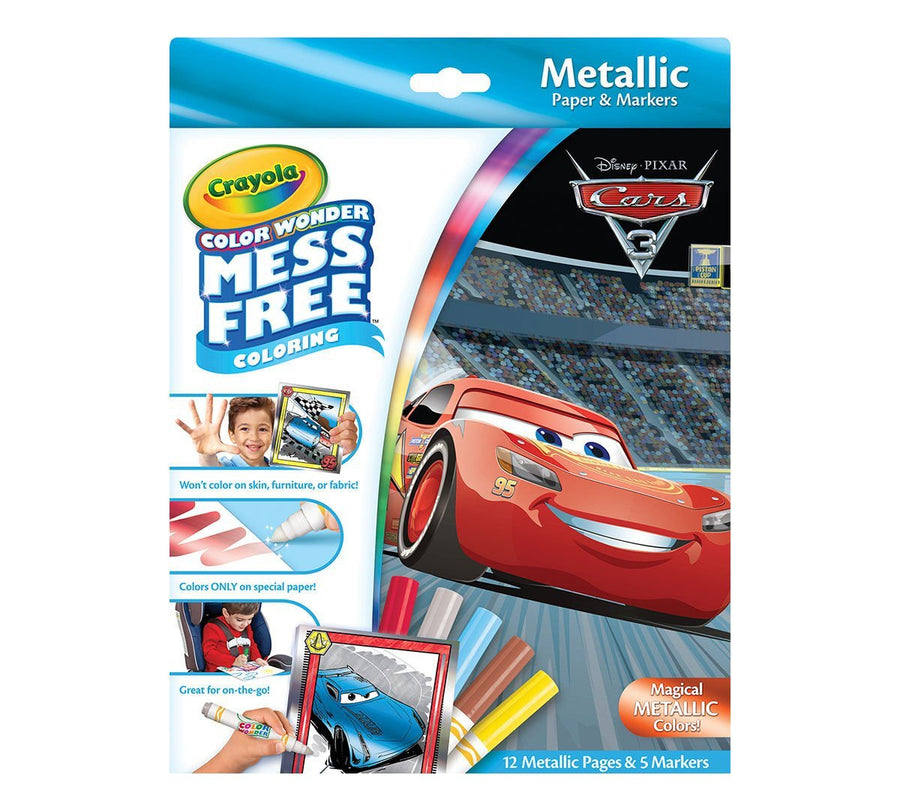 Crayola Color Wonder Metallic Coloring Kit Cars 3 75-2450