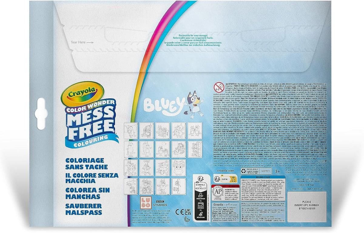 Crayola Color Wonder Set Bluey, foldelope, 4 Mini BL markers CY75-4610G — image 2