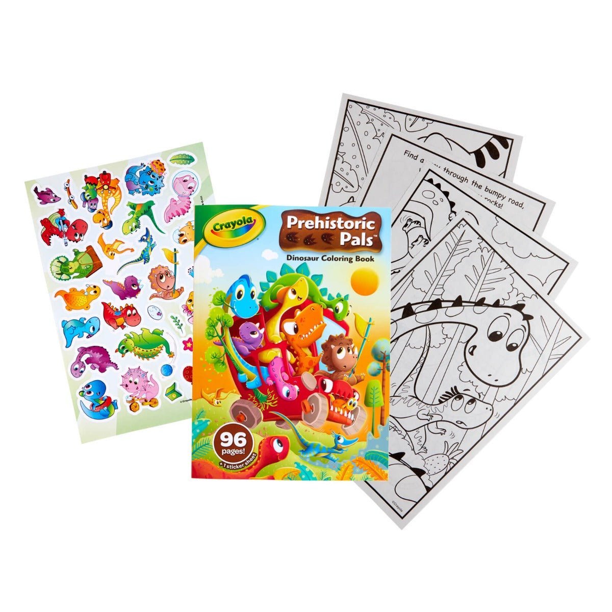Crayola Coloring Book Prehistoric Pals Dinosaur 96pg CY04 - 0718 - Colorland Toys