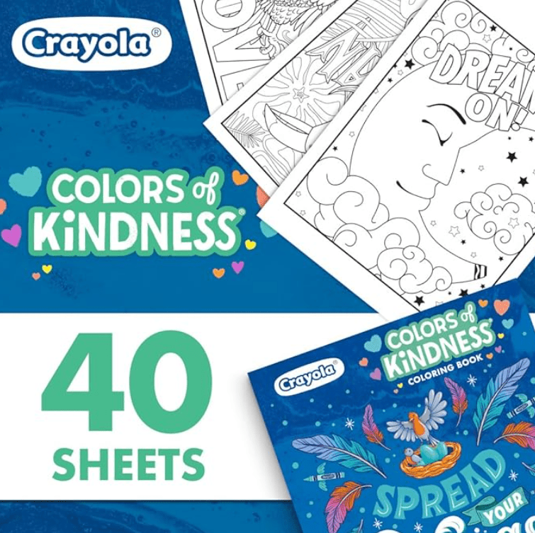 Crayola Colors of Kindness Spread Your Wings Adult Coloring Book CY04 - 2734 - Colorland Toys