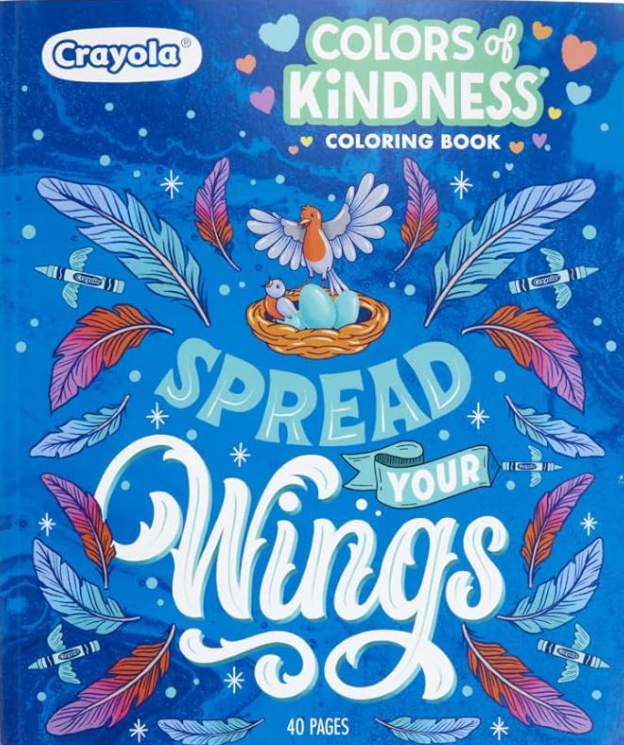 Crayola Colors of Kindness Spread Your Wings Adult Coloring Book CY04-2734 — image 1