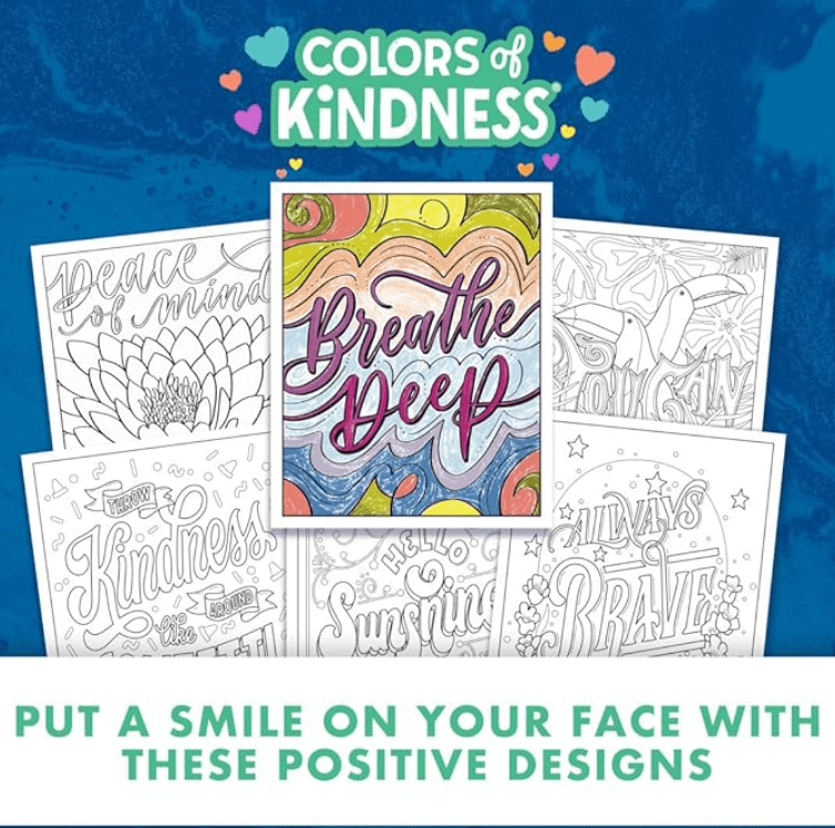 Crayola Colors of Kindness Spread Your Wings Adult Coloring Book CY04 - 2734 - Colorland Toys