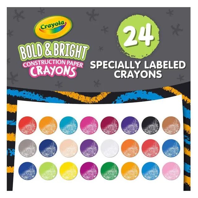 Crayola Colors Of The World 24ct Crayola Construction CY52 - 3463Paper Crayons - Colorland Toys