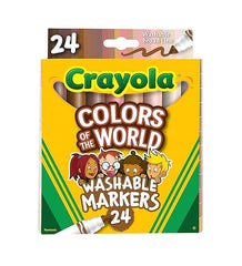 Crayola Colors Of The World 24ct Washable Fine Line Markers CY58 - 7810 - Colorland Toys