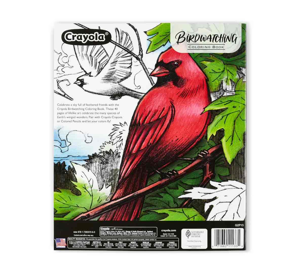 Crayola Colouring Book - Bird Watching 40pages CY04 - 1133 - Colorland Toys
