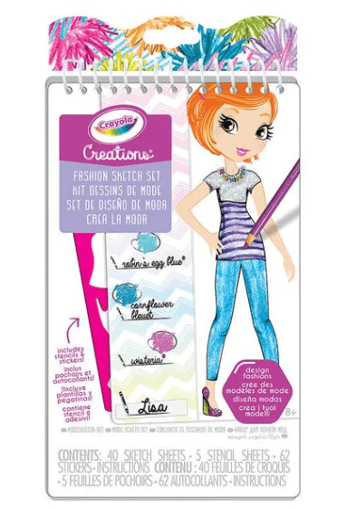 Crayola Creations Compact Fashion Sketch and Sticker Set CY04-0476