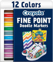 Crayola Doodle & Draw Fine Point Doodle Markers 12ct CY58-8312