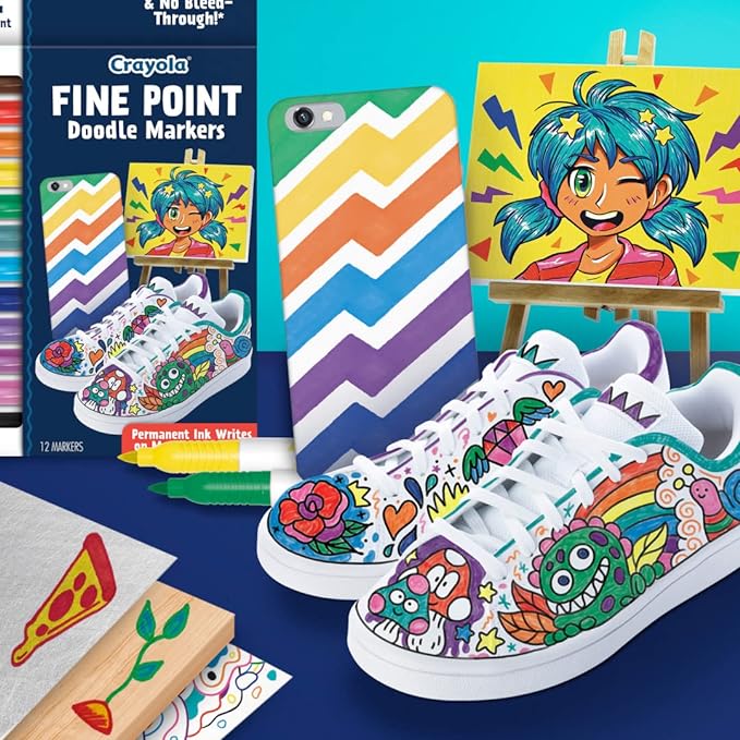 Crayola Doodle & Draw Fine Point Doodle Markers 12ct CY58-8312 — image 3
