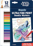 Crayola Doodle & Draw Ultra Fine Point Doodle Marker 12ct CY58-8313