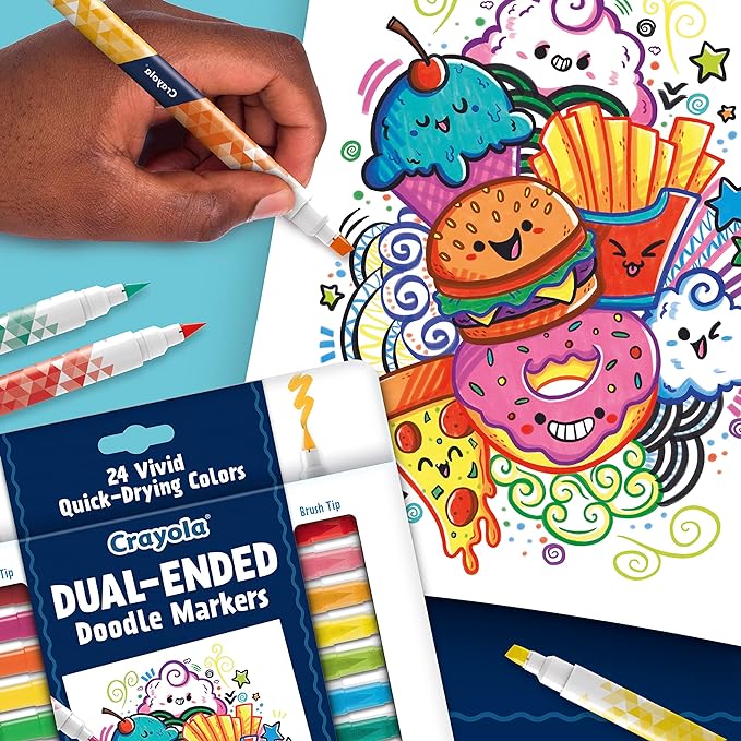 Crayola Dual Ended Doodle Marker 12ct CY58 - 8314 - Colorland Toys