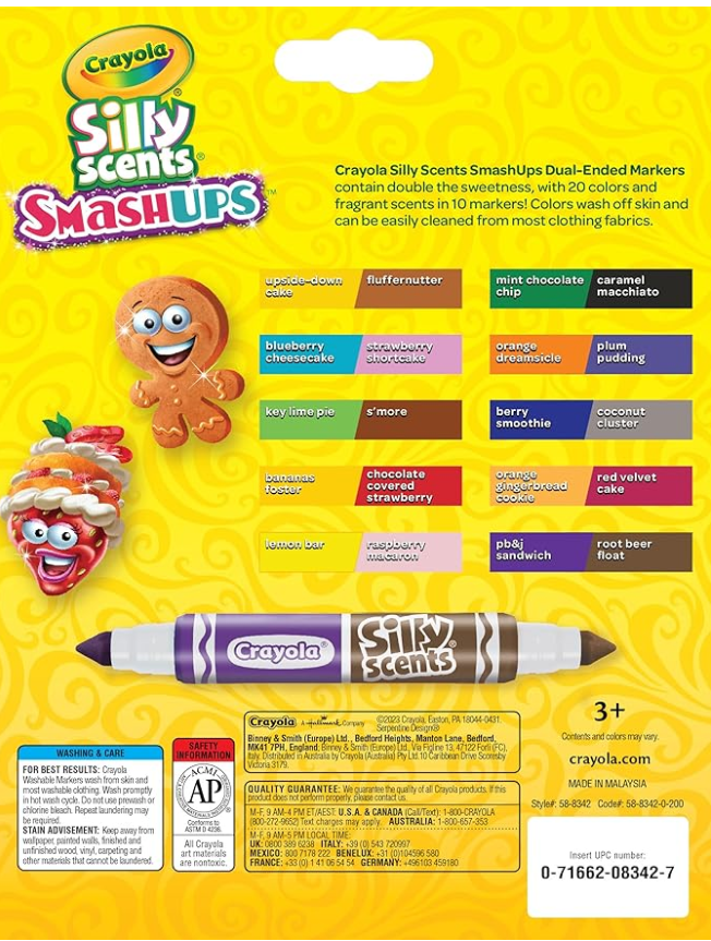 Crayola Dual - Ended Silly Scented Washable Markers 10ct CY58 - 8342 - Colorland Toys