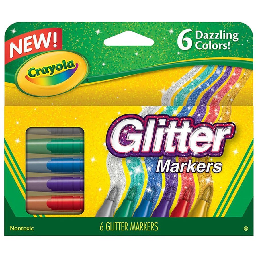 Crayola Glitter Markers Dazzling Colors 6ct CY58-8629