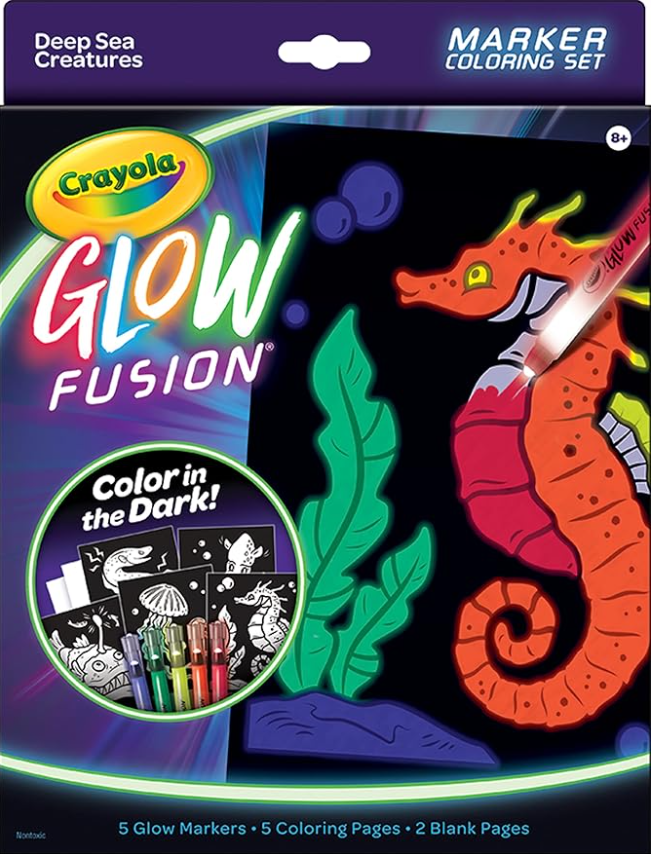 Crayola Glow Fusion Marker Coloring Set - Deep Sea Creatures CY74 - 7493 - Colorland Toys