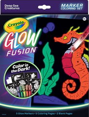 Crayola Glow Fusion Marker Coloring Set - Deep Sea Creatures CY74 - 7493 - Colorland Toys