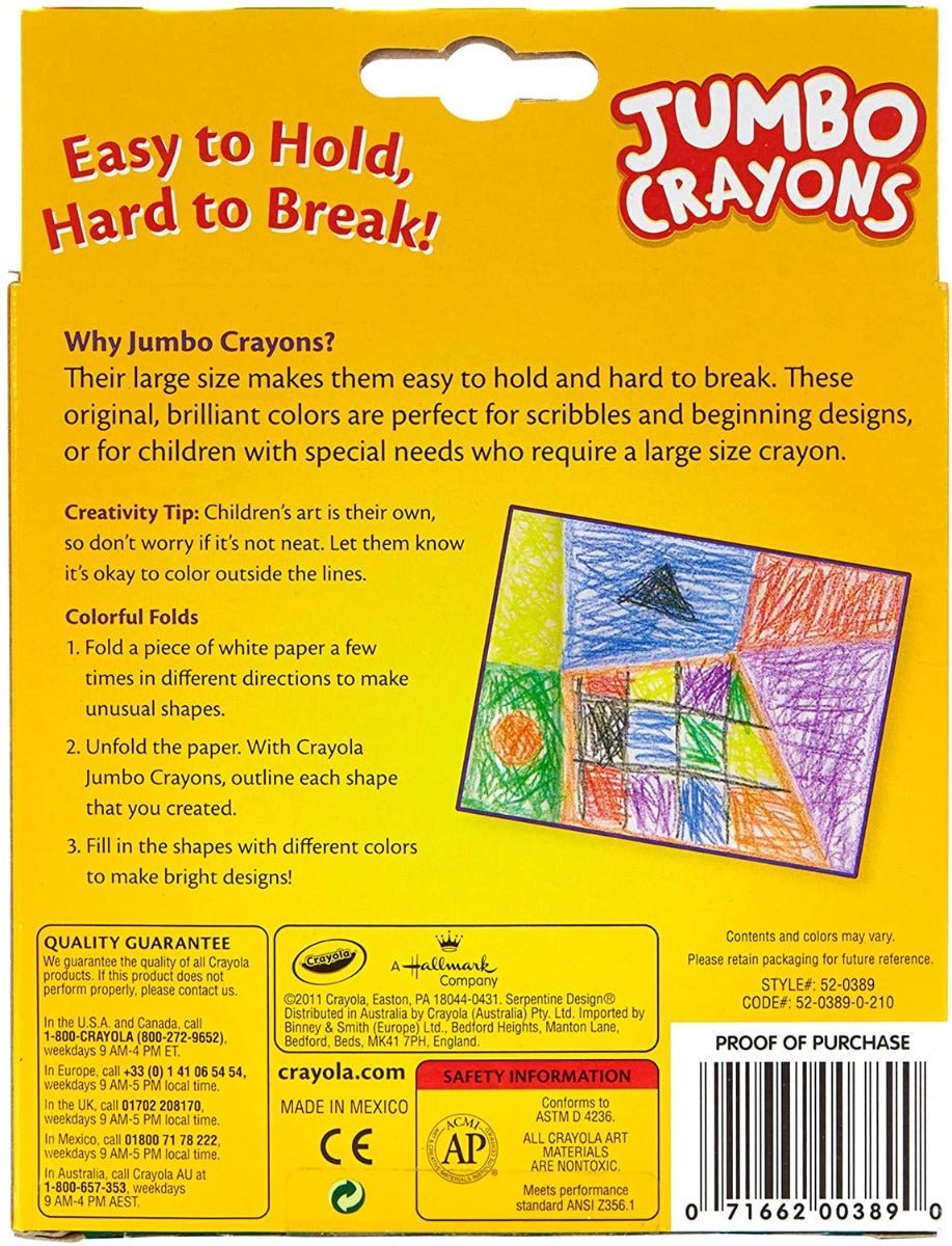 Crayola Jumbo Crayons-8 Pkg 52-0389 — image 3