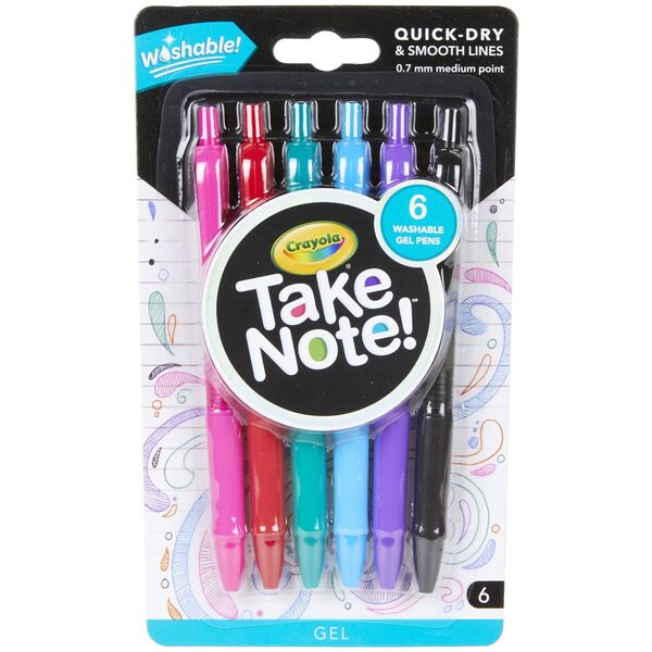 Crayola Medium Point Washable Gel Pens Set 58-6505