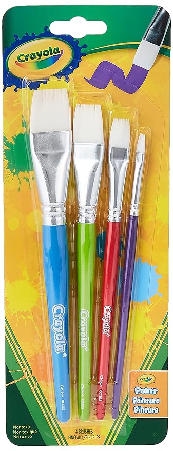 Crayola Paint Brushes Flat 4 Pack 05-3520 — image 1