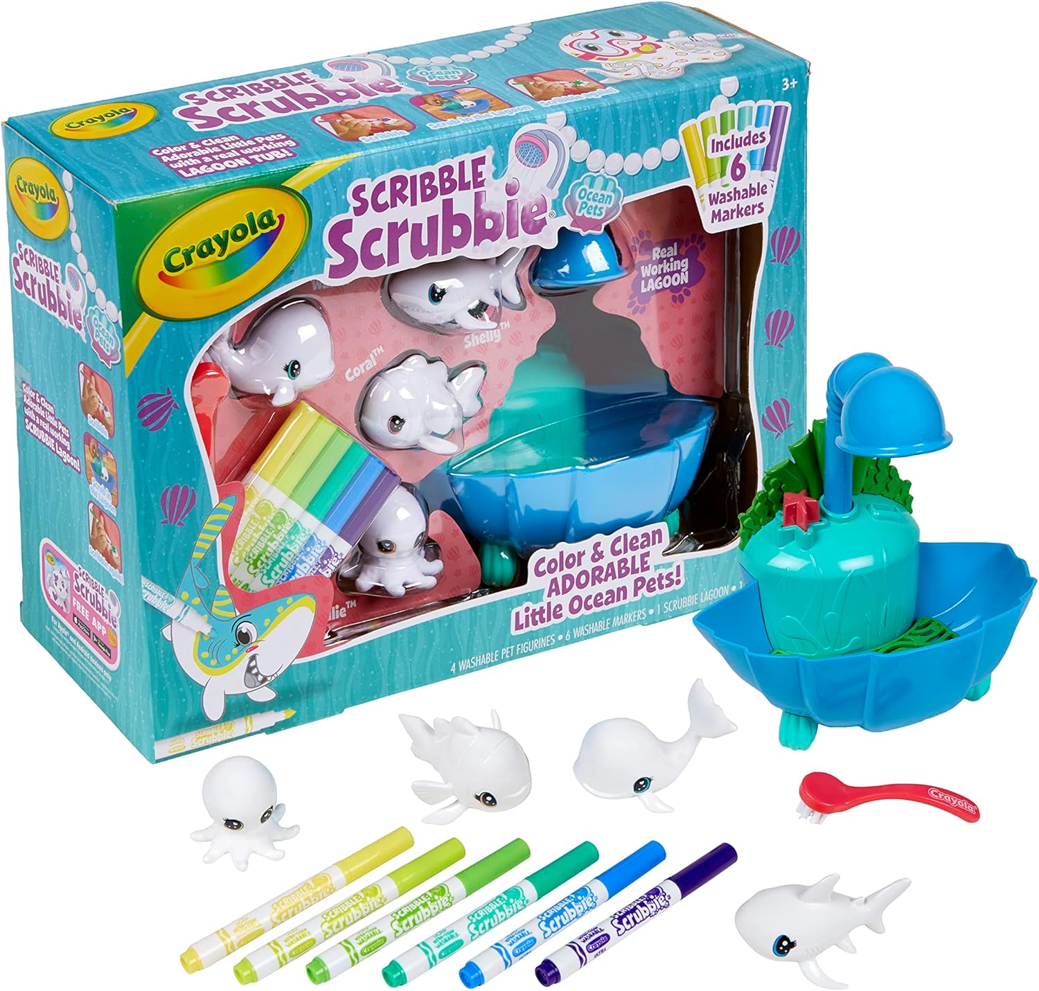 Crayola Scribble Scrubbie Ocean Pets Lagoon Tub Set CY74-7441 - Colorland Toys