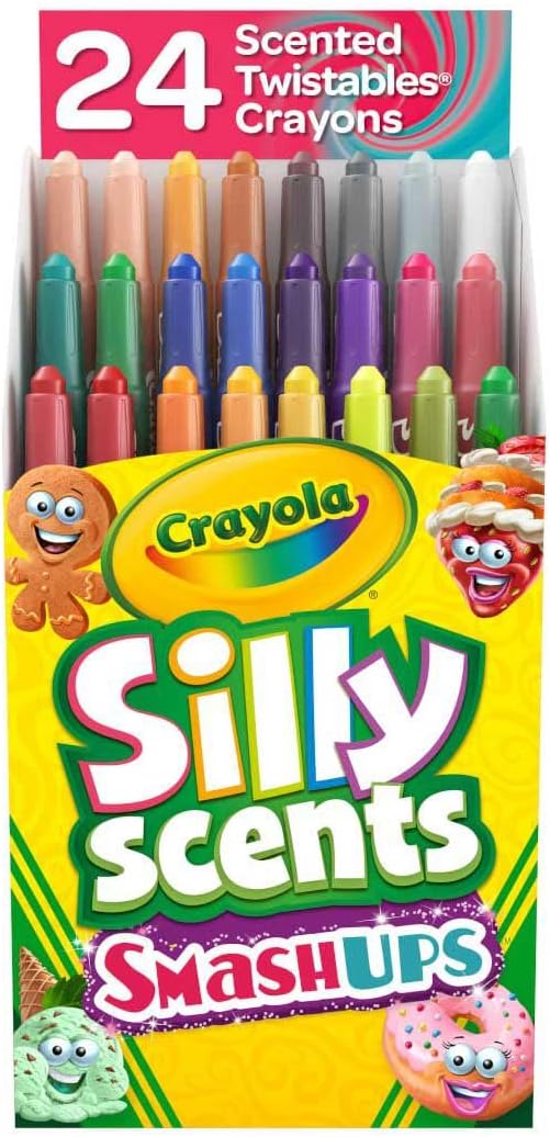 أقلام تلوين معطرة صغيرة قابلة للالتواء من كرايولا سيلي سينتس سماش أبس، ٢٤ قطعة، CY52-3470 — image 1