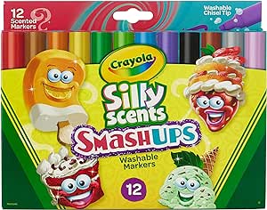 Crayola Silly Scents Smash Ups Wedge Tip Scented Markers 12pk CY58-8279 — image 1