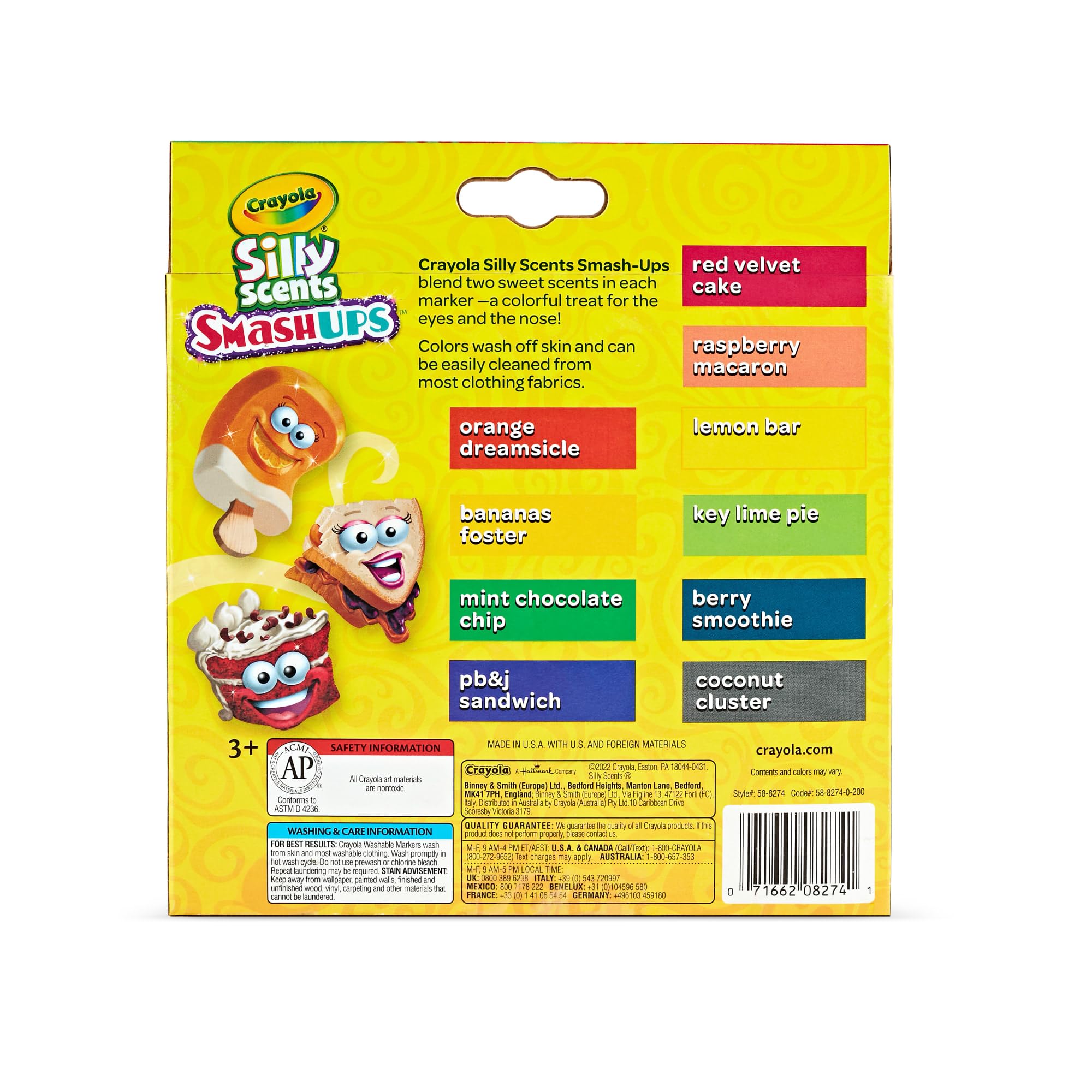 Crayola Silly Scents SmashUps Washable Markers Broad Line 10 count - Colorland Toys