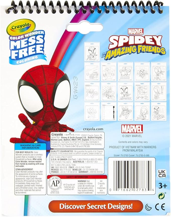 Crayola Spidey And Friends Color Wonder Activity Pad - Colorland Toys