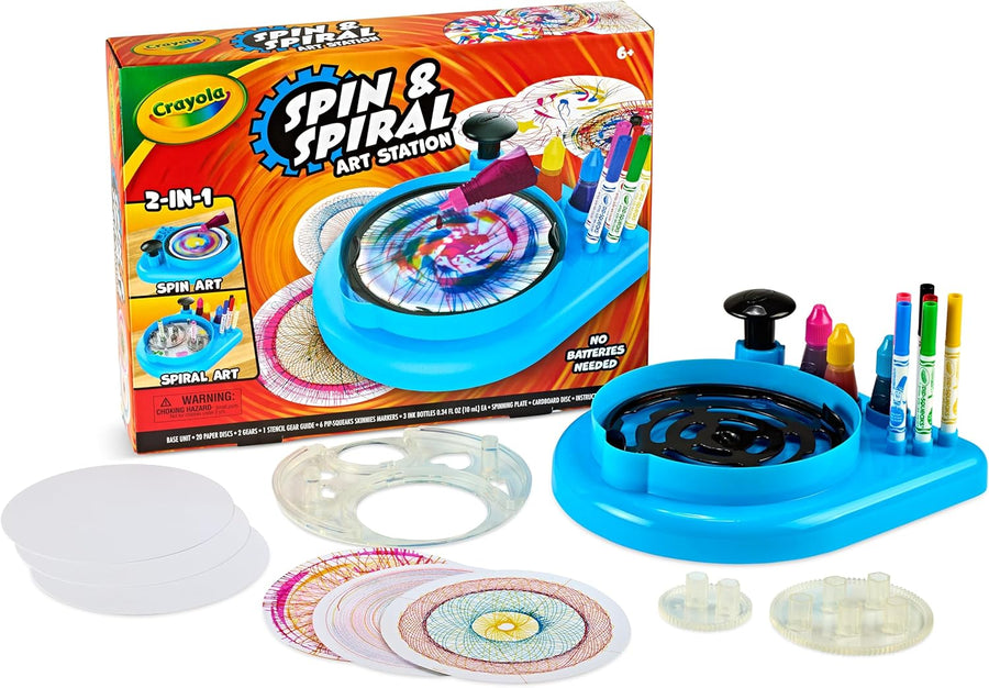 Crayola Spin & Spiral Art Station, Spin Art Machine for Kids
