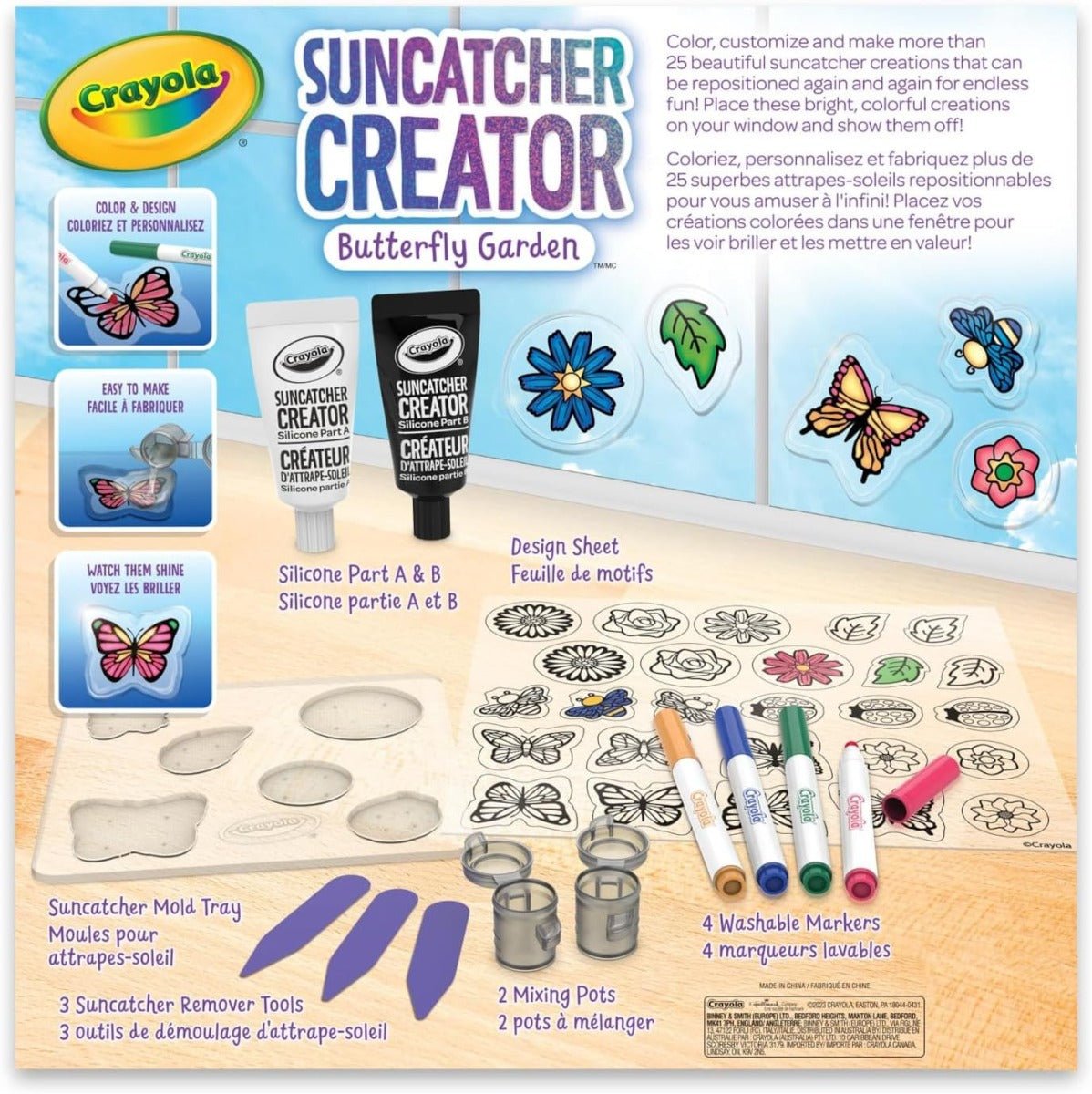 Crayola Suncatcher Creator Butterfly Garden CY74 - 7612 - Colorland Toys