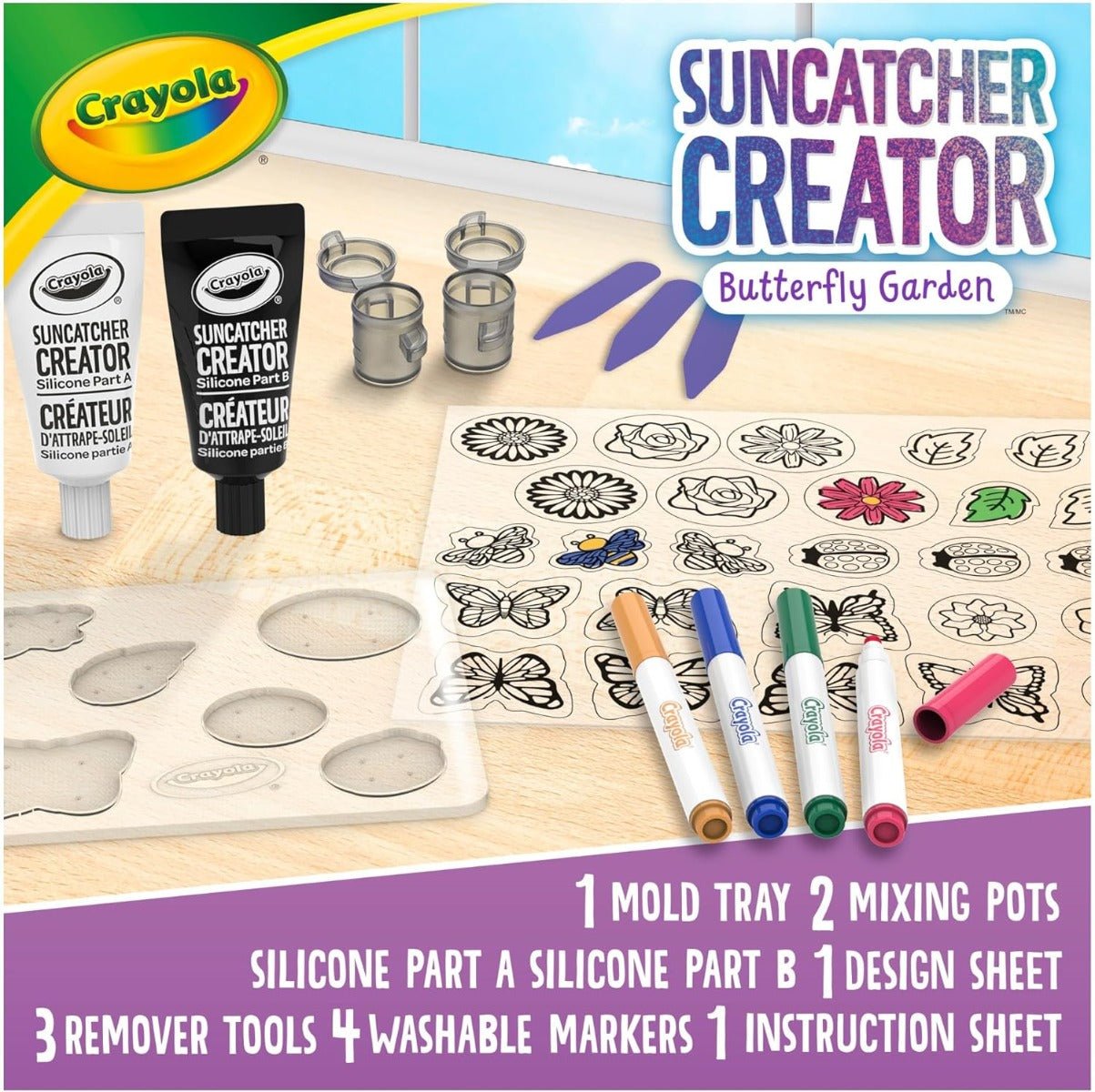 Crayola Suncatcher Creator Butterfly Garden CY74 - 7612 - Colorland Toys
