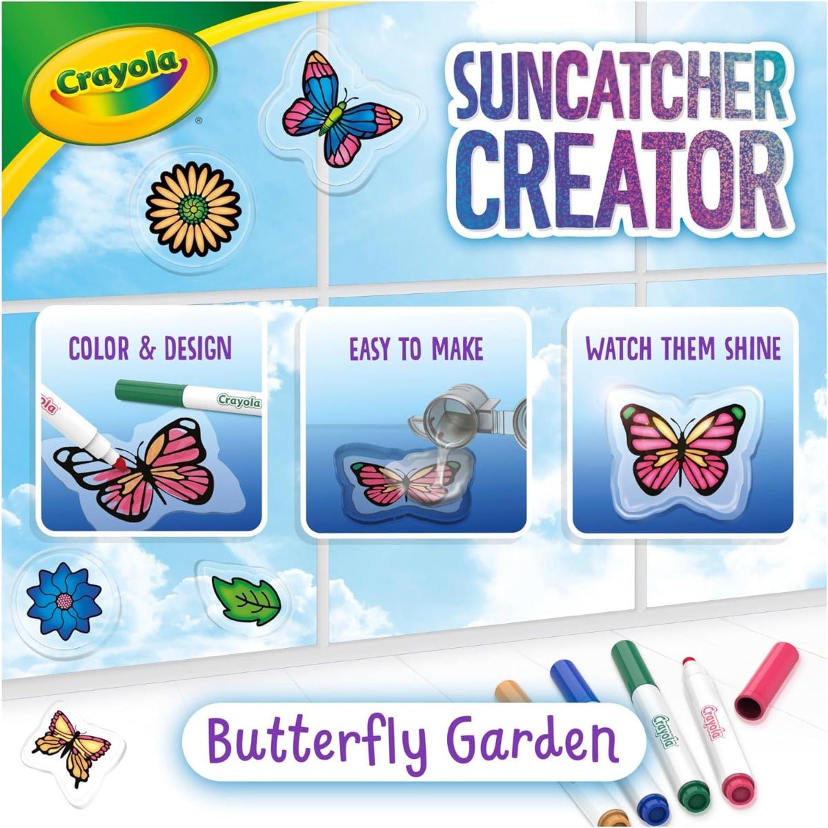 Crayola Suncatcher Creator Butterfly Garden CY74 - 7612 - Colorland Toys