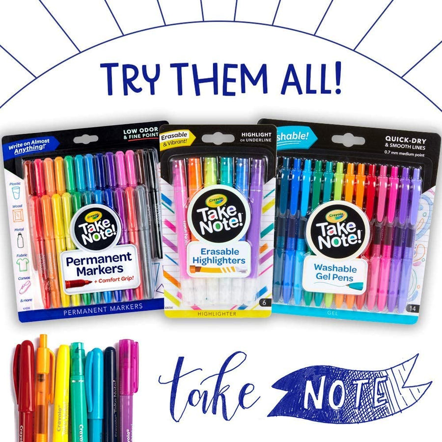 Crayola Take Note Felt-Tip Pens 6 Pack CY58-6532 — image 9