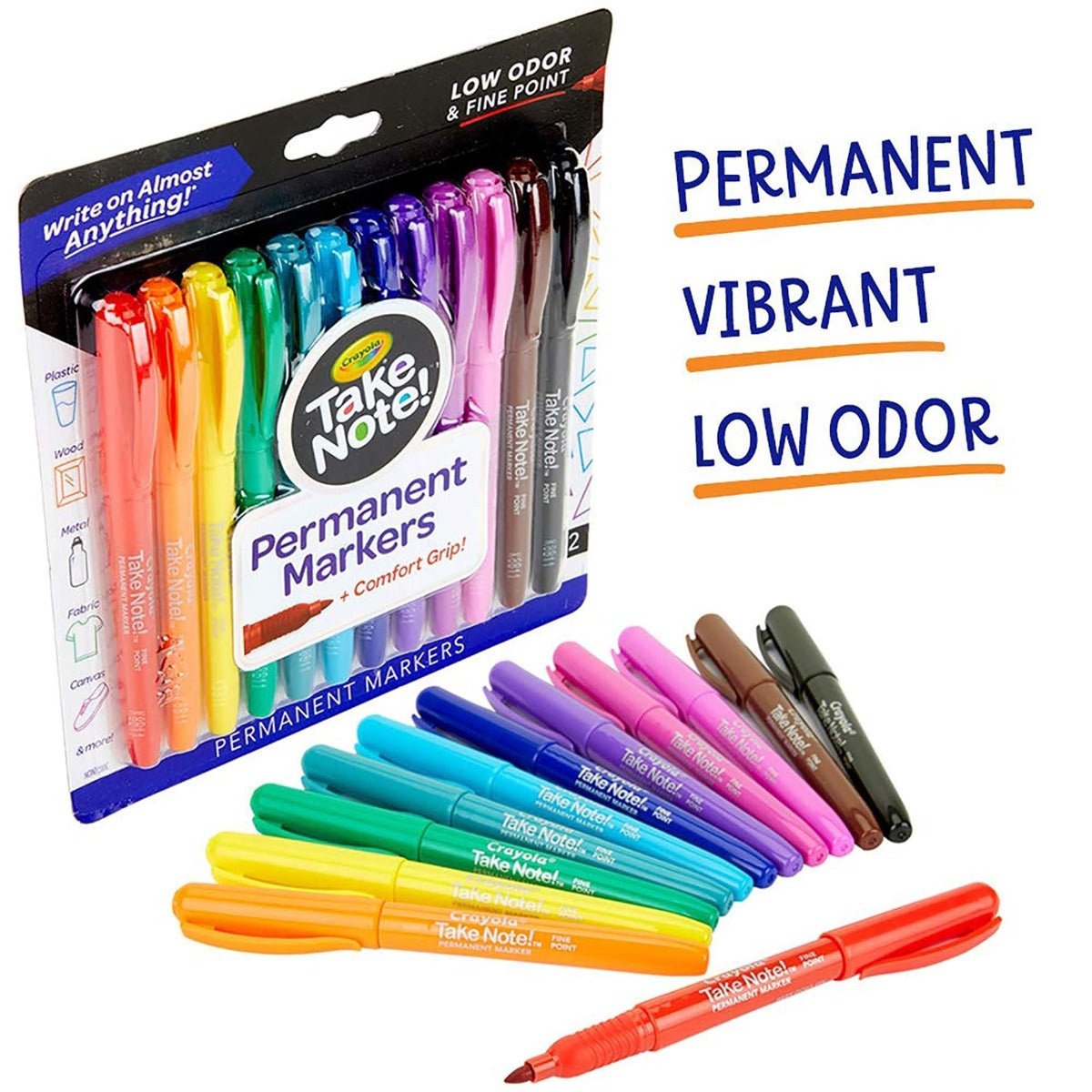 Crayola Take Note Permanent Markers Fine Point 58 - 6539 - Colorland Toys