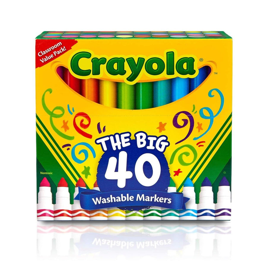 Crayola Ultra-Clean Washable Markers Broad Point 40ct 58-7858 — image 1