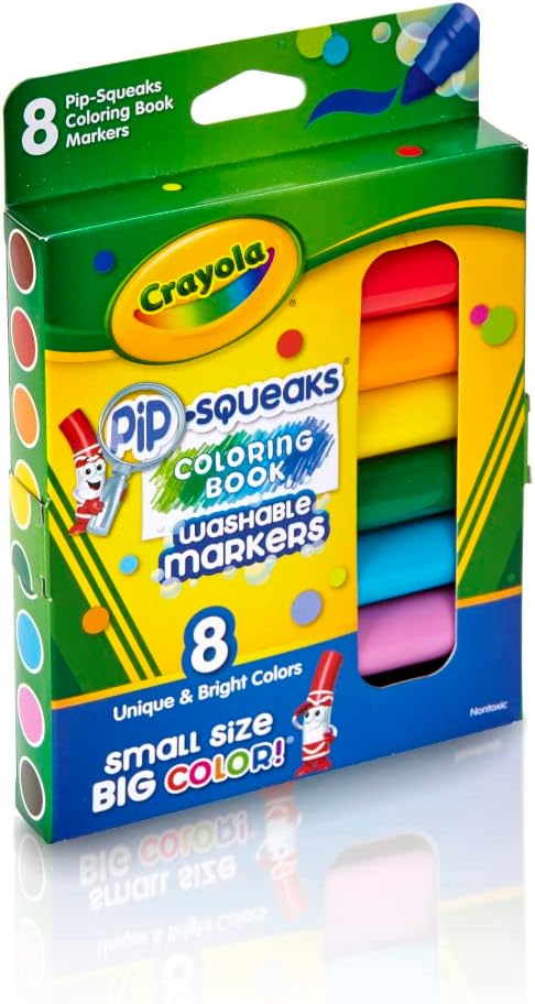 Crayola Washable Coloring Book Pip-Squeaks Markers 8ct CY58-8704 — image 2