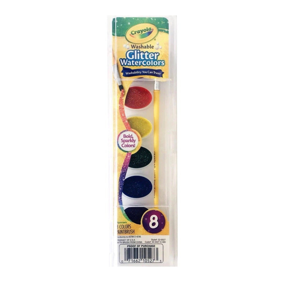 Crayola Washable Glitter Watercolors 8 Colors CY53-0527 — image 1