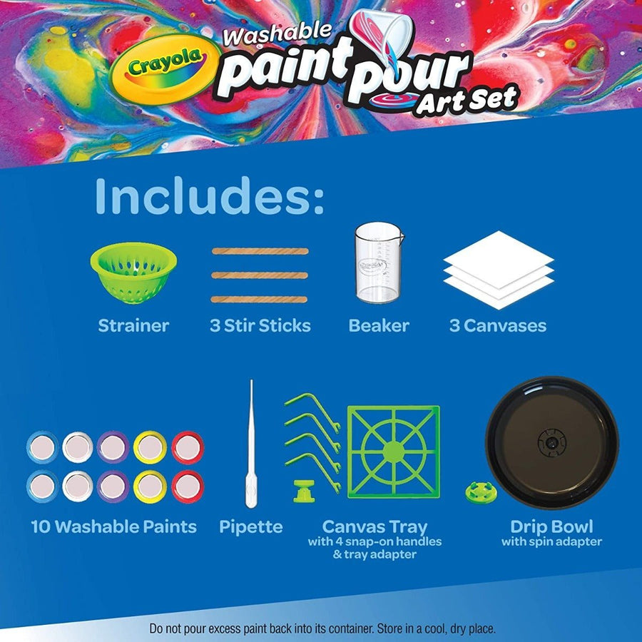 Crayola Washable Paint Pour Art Set 04-1041 — image 3
